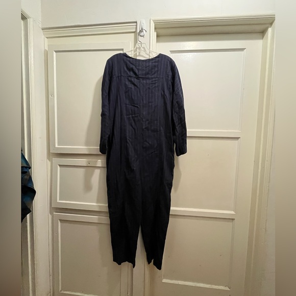 Apiece Apart Mars jumpsuit in navy winter stripes size large - Picture 4 of 16